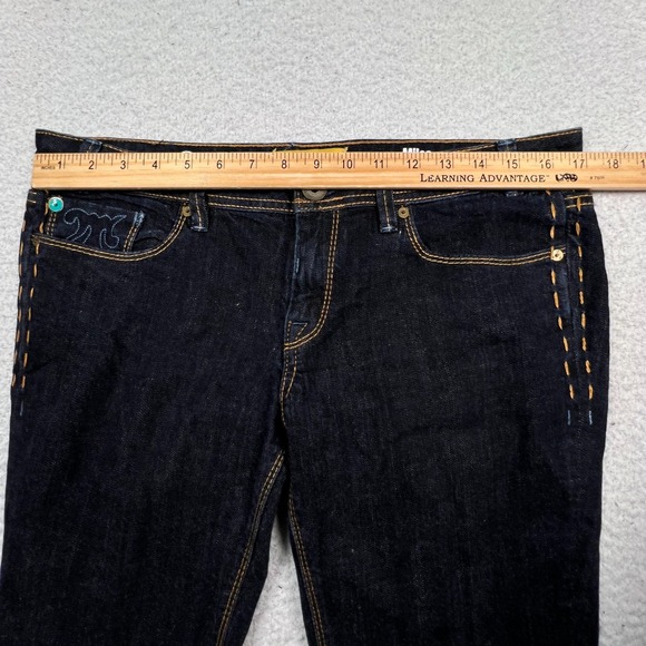 Mek‎ MekiDnm Milos Jeans Womens 30 Skinny Cuffed Low Rise Dark Wash Denim Blue - Picture 3 of 12